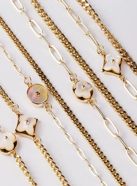 新款毛衣项链贝壳四眼镜挂链口罩挂链防丢线耳机链