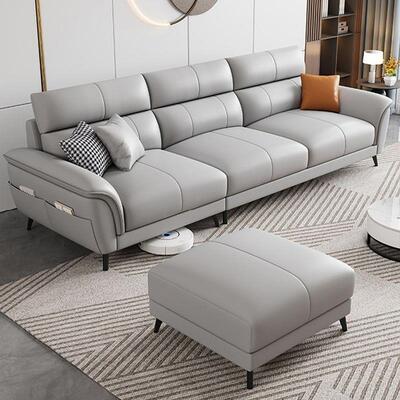 新科技布代沙发简约款现客厅小户型家北欧轻奢直排三四87772人位