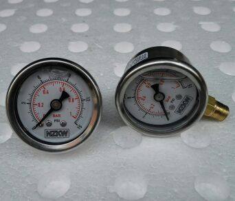 螺纹 npt1/8 1bar 15psi 耐震压力表 左边轴向 右边径向 直径42MM