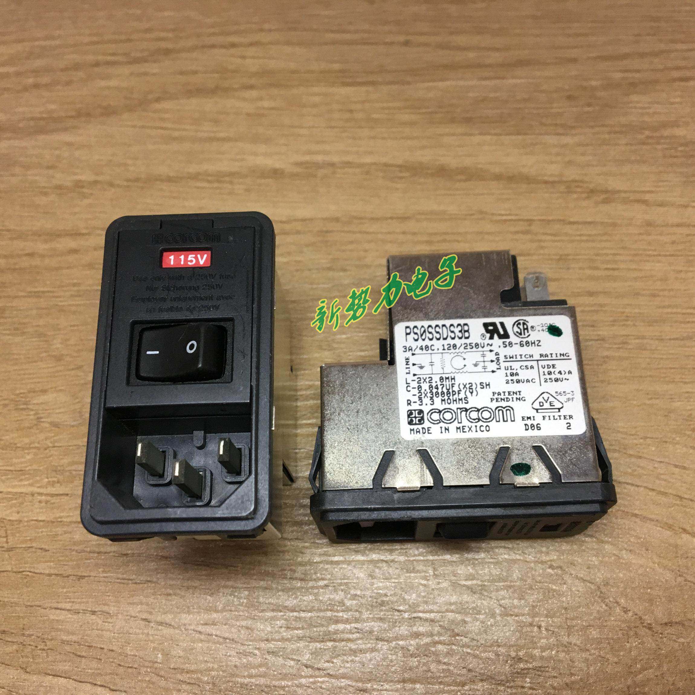美国Corcom泰科PS0SSDS3B 3A 电源插座 设备开关插座 滤波器插座
