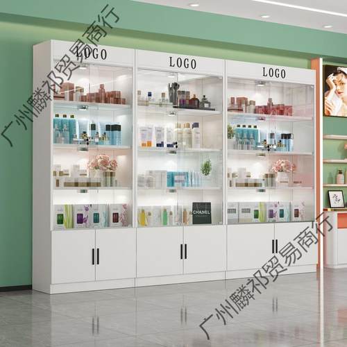 化妆品展示柜发玻璃门56456456锁院套盒礼品样柜理店产品展示柜带