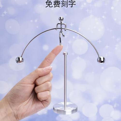 感意创桌面申路牛顿摆AAQ技球摆鸟永动机物理混沌科永动仪件不停