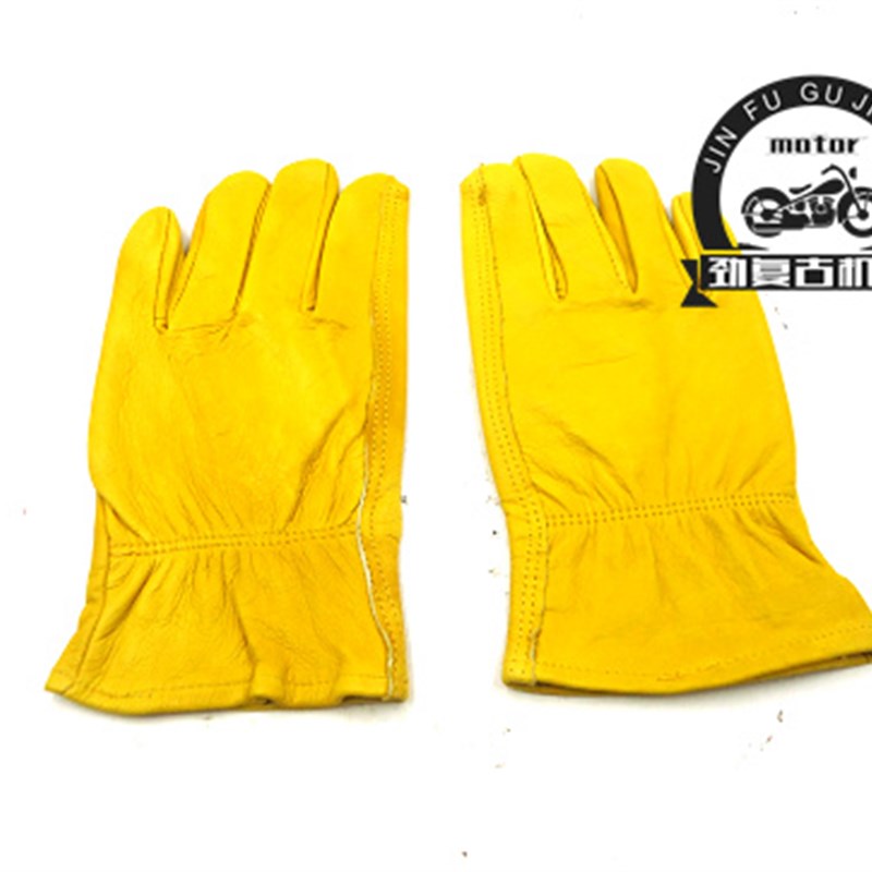 摩托车手套夏季哈雷复古机车手套男四季骑士骑行透气牛皮防晒手套
