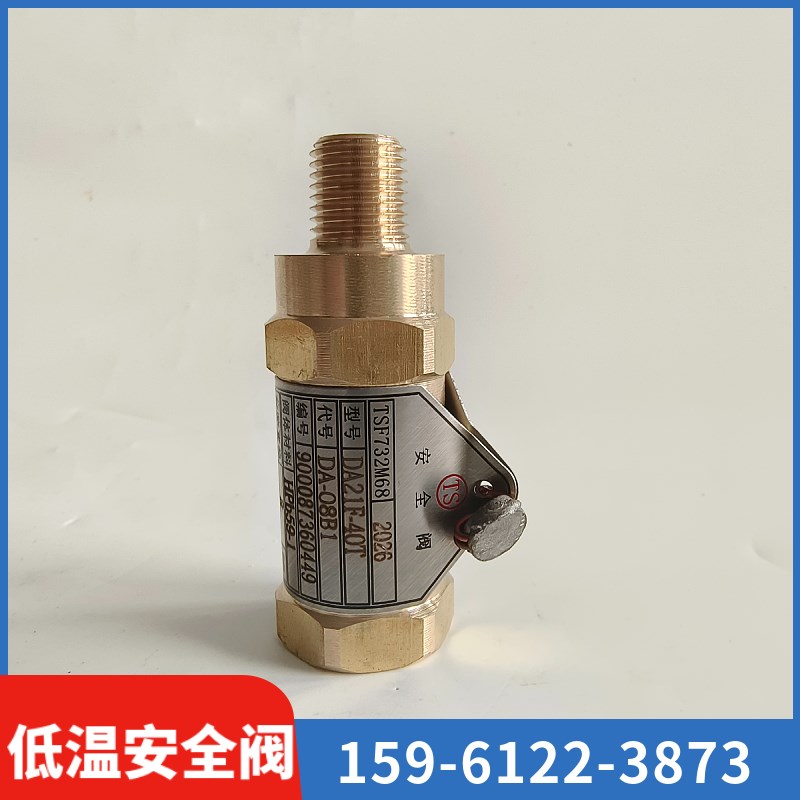 低温安全阀DA-08 DA21F-40T液氮液氧杜瓦罐黄铜泄压阀DN8 1/4