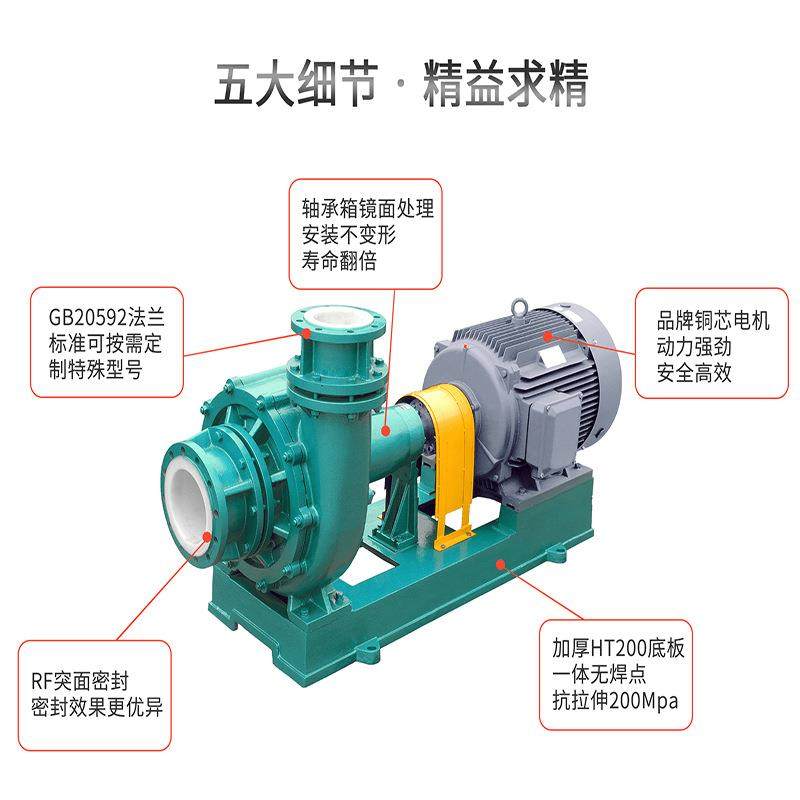 江南F0M泵B100-8-20GWB0塑料耐酸碱 石灰浆酸级洗泵 单化工离心泵