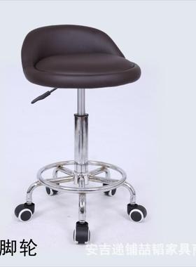 时尚酒吧店椅电镀脚吧凳台 软包酒吧CHX前台理发凳休闲沙发椅凳