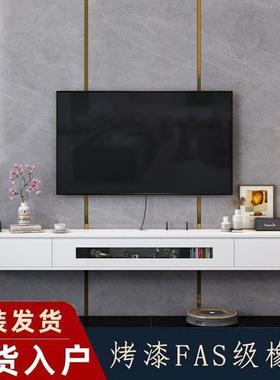 实木悬悬空电柜壁挂式5P2CaeA4悬挂小户视型木原风客厅卧室墙面挂