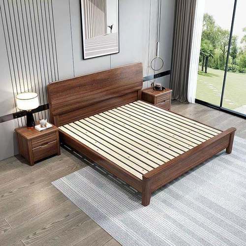 黑桃胡木床胡桃木实木床1.8米双人主卧现床代FXC1.5米1奢.2m轻环