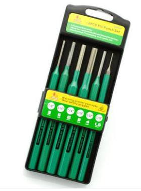 威力牌狮品 6件套铬钒钢TBU圆柱冲 4冲子孔 冲孔打工具 石工凿子W