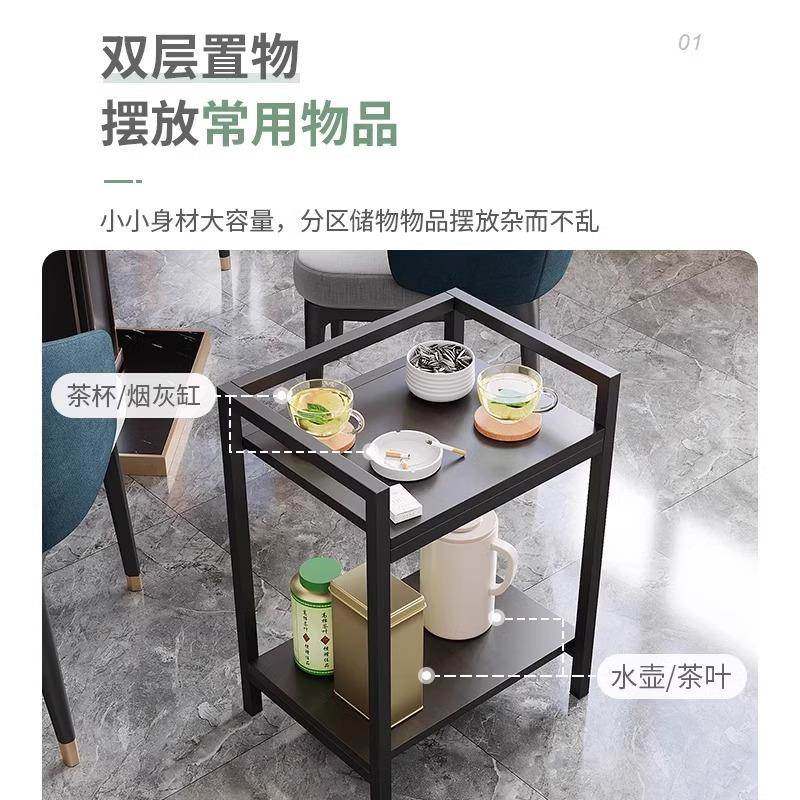 茶几麻将桌棋牌室专用桌茶水移置架打牌麻边将机双层AQF可物动小