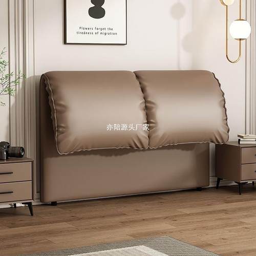 奶朵油风耳YPMCZMGP头软包靠背床实木落地头板床省空间可单买