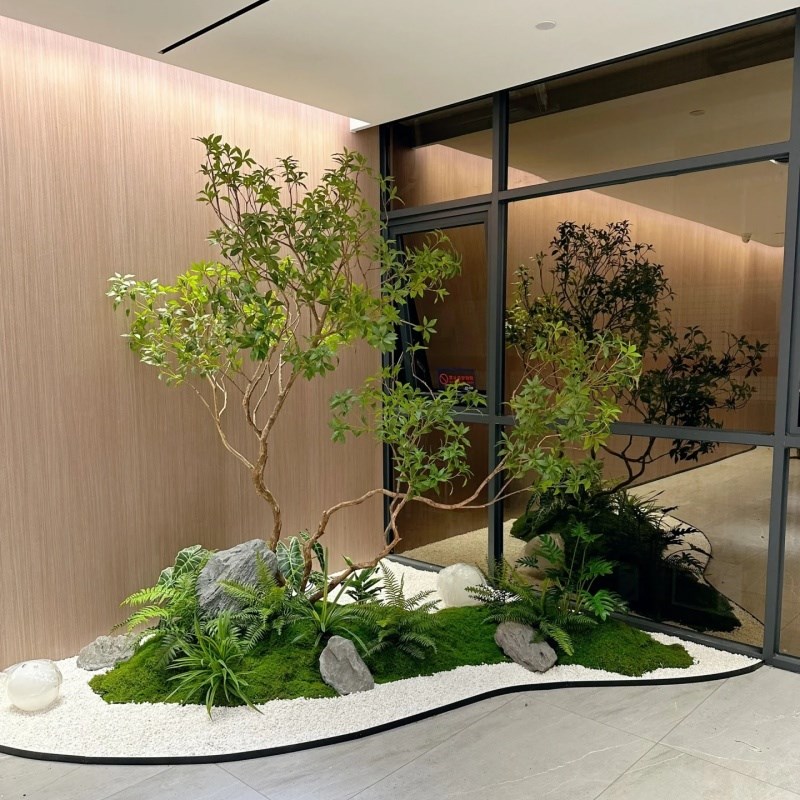 仿真马醉木橱窗造景仿生植物室内装饰树大型假树简约景观仿真绿植