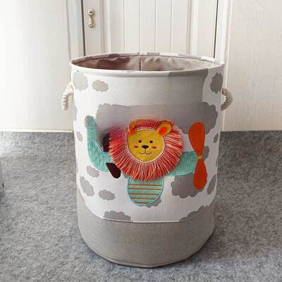 卡通儿布艺童玩具收纳筐篮子衣物收纳ITF箱桶理篮脏衣收纳整筐