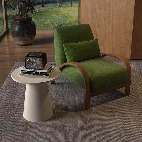 中古风寂沙发椅侘设计酒店师阳台休闲桌椅咖啡KIP厅接待洽一桌谈