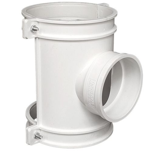 110变50开口三通pvc抱箍式160管卡式下水管补漏片快速抢修哈夫节