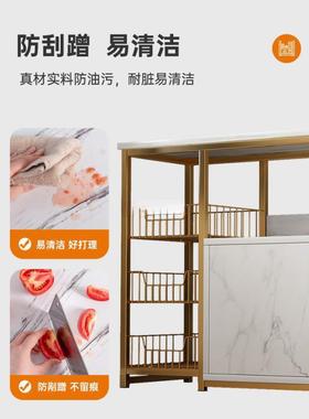 置物柜储厨房置物架多落橱地柜靠墙杂GD17392物柜微波炉柜子物柜