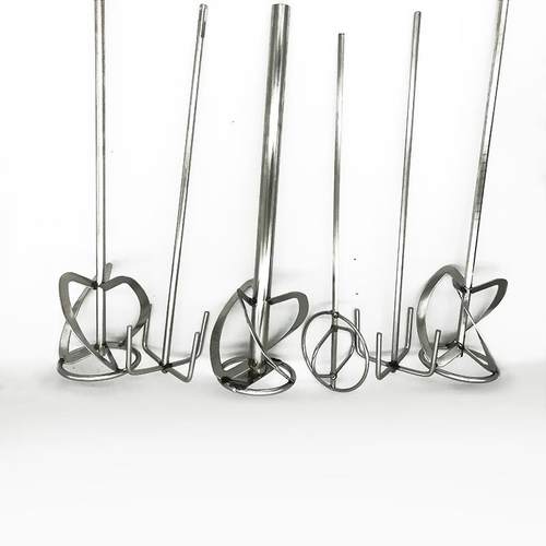 34不锈钢IAM实心搅拌锤棒搅拌钻0杆双山型电钻电打料杆水螺旋搅拌