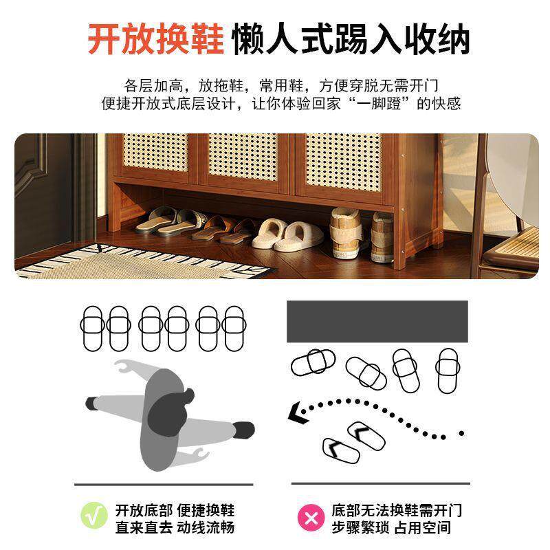 入门玄关鞋柜家用门防口大容量多架层鞋子收纳神YUQ器非木实尘鞋