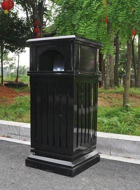 户外铁质铁艺垃圾桶室外景区别墅小区学校步行街创意果皮箱单桶