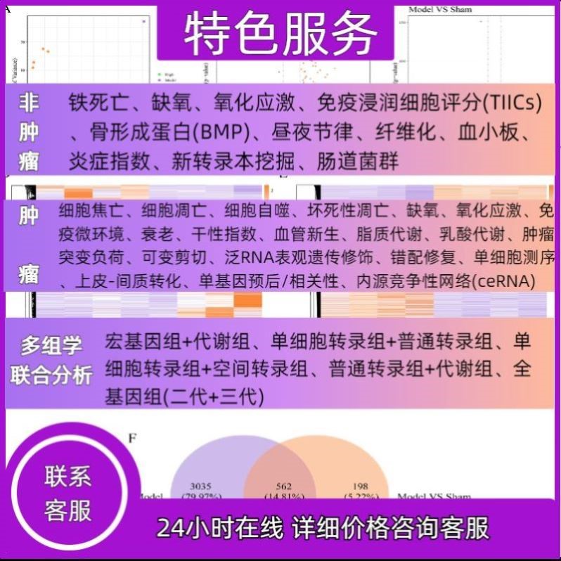 单细胞测序分析生信分析TCGA GEO数据挖掘转录组分析网络药理学