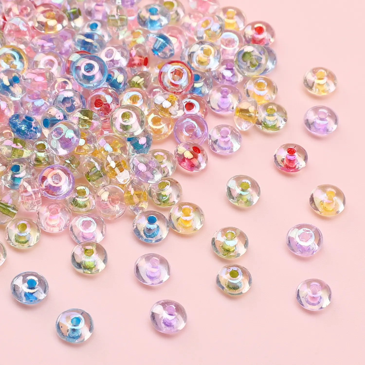 2x4mm幻彩国产玻璃米珠饰品配件手工制作串珠手链项链散珠