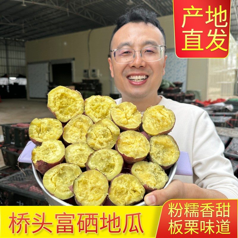 冷库糖化软糯香甜无丝蒸烤早晚餐海南桥头富硒地瓜沙地板栗红薯