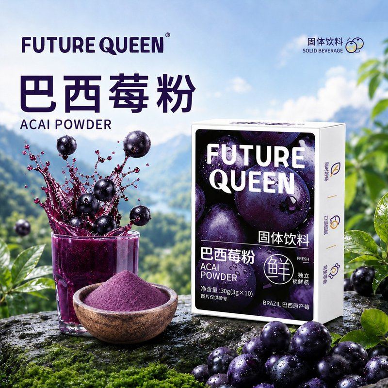 数量拍6下单冻干巴西莓粉便携小包装代餐补充花青素纯天然果