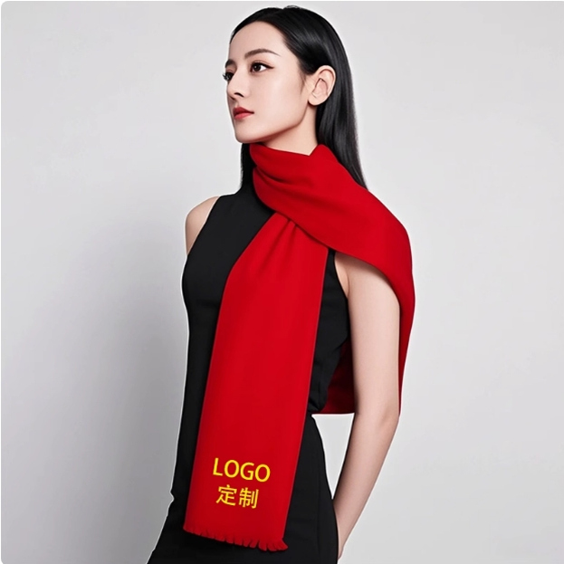 中国红围巾活动红色定制