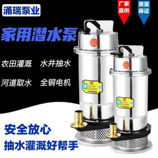 QDX不锈钢家用小型220V潜水泵农用灌溉鱼塘抽水清水泵工程化工泵