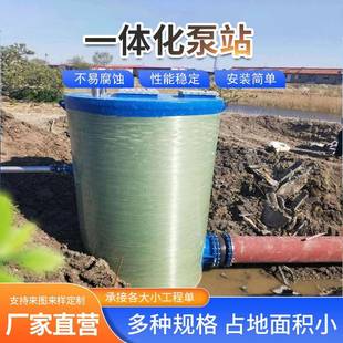 泵站 污水提升器地埋雨水泵站玻璃钢筒体雨污智能提升一体式