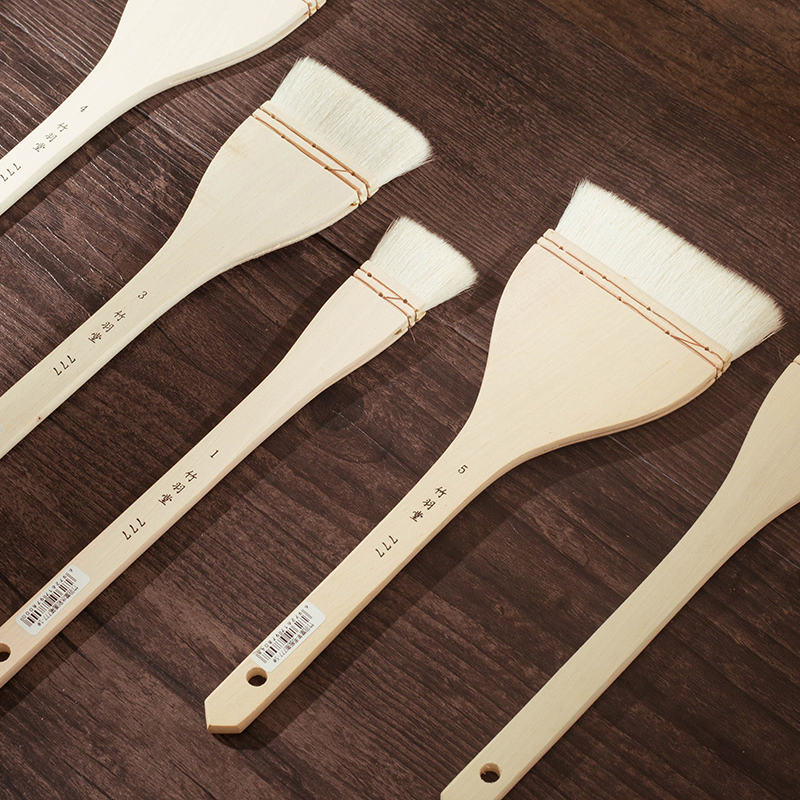 竹羽堂 777 原木羊毛板刷 排刷 裱纸刷 底纹刷 铺色刷 毛量增厚