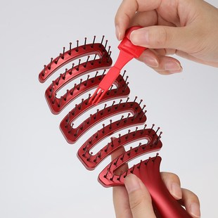 PANVIN蓬蓬梳子女家用蓬松按摩梳防静电卷发梳镂空猪鬃排骨梳