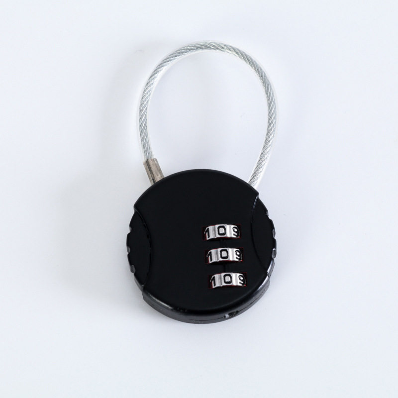 钢丝绳金属箱包衣柜小密码锁迷你储物盒工具箱健身房柜子挂锁