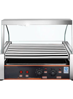 NGNLW烤肠机商用小型摆摊烤香肠机火山石全自动迷你热狗机7管简单