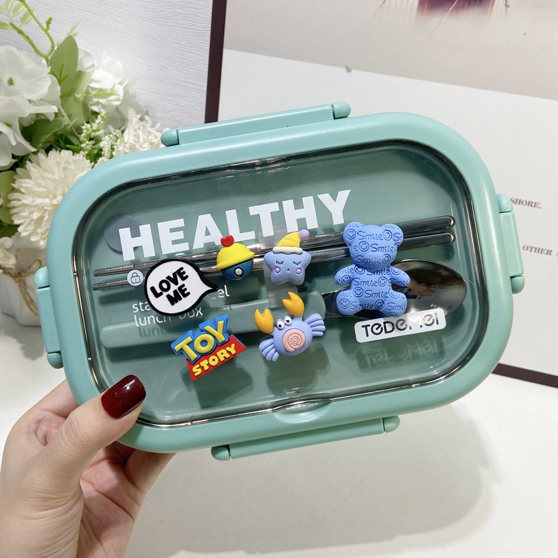 上班族保温饭盒304不锈钢餐盘分格儿童学生通用大容量便当盒便携