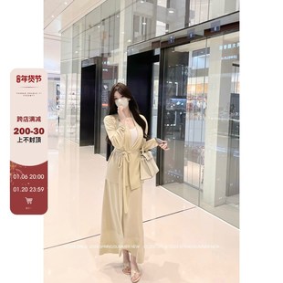 女春高腰气质显瘦中长款 CCZEE 套装 系带针织开衫 半裙 精致下午茶