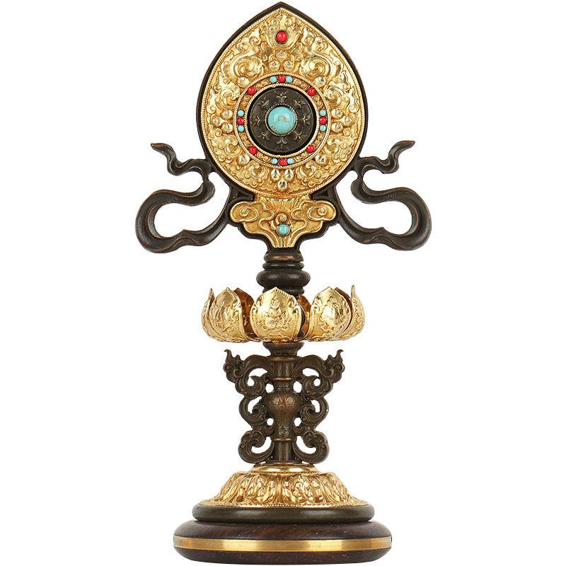 慧宝纯铜八吉祥摆件精美雕刻吉祥八宝纯铜加紫檀木底座供具一套,特色手工艺,佛教工艺品,淘宝优惠券,粉丝福利购,淘宝优惠卷