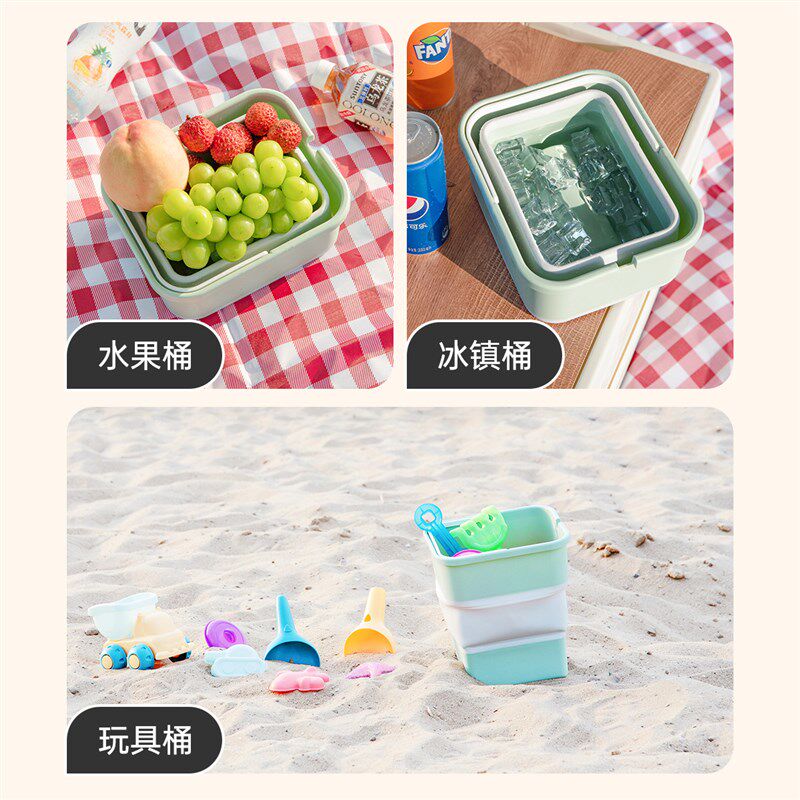 车载垃圾桶可折叠车内垃圾袋多功能雨伞收纳置物户外洗车钓鱼水桶