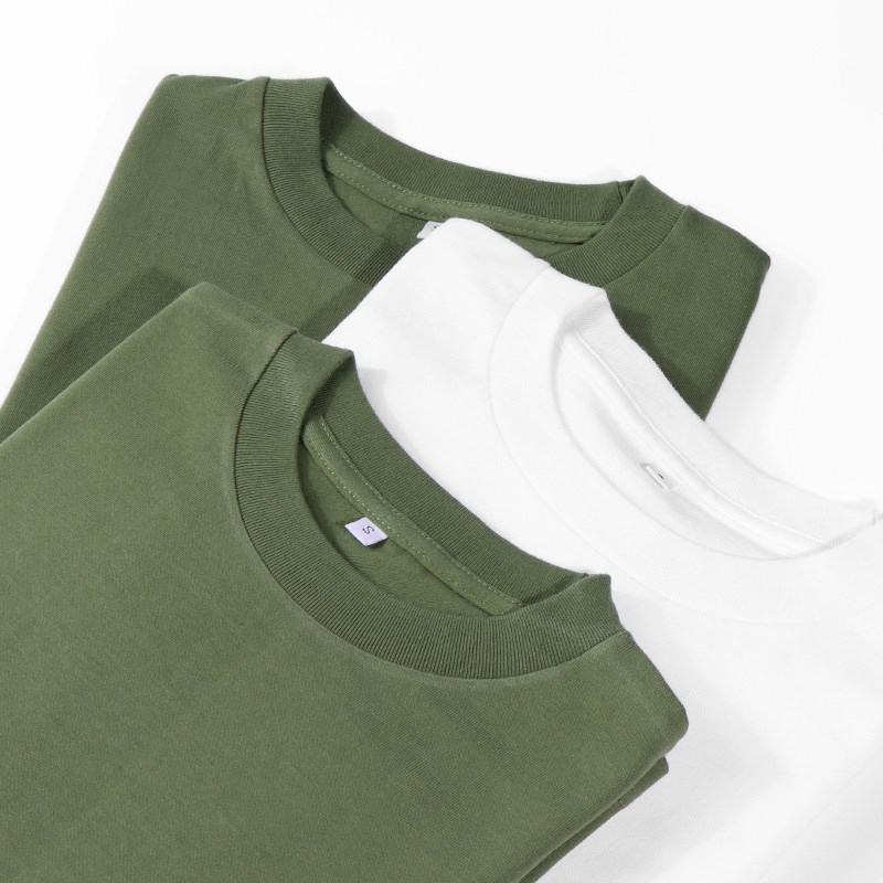 早秋230g重磅牛油果绿长袖t恤春秋季打底衫绿色卫衣叠穿男女宽松