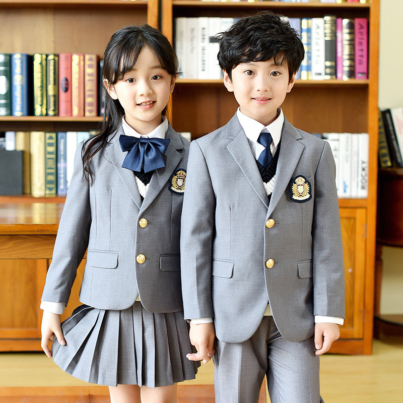 西装校服幼儿园园服儿童春秋冬季英伦学院风一年级小学生班服套装