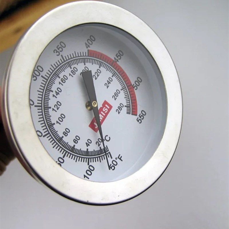 加长不锈钢油炸温度计厨房用油炸锅测油温炸炉温度计带锅边夹