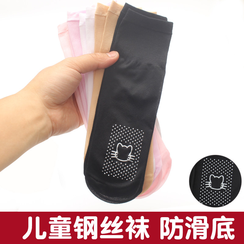 儿童丝袜女童袜子夏季薄款女孩宝宝地板袜止滑袜中筒夏天春秋超薄