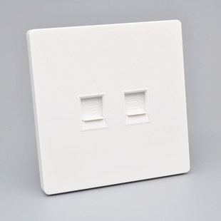 大板双口电话插座免打安普二位语音信息模块RJ11插口两位电话面板