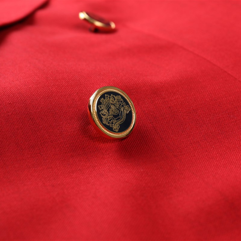 本派羊毛面料婚礼宴会修身手工中国红色西服双排扣男士单西装上衣