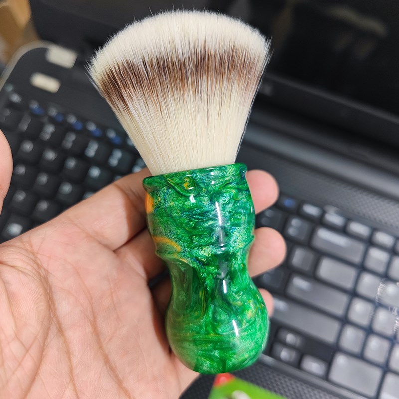 帝诗男士星云扇形A2S柔软人造丝剃须刷胡刷剃须皂泡沫刷胡刷