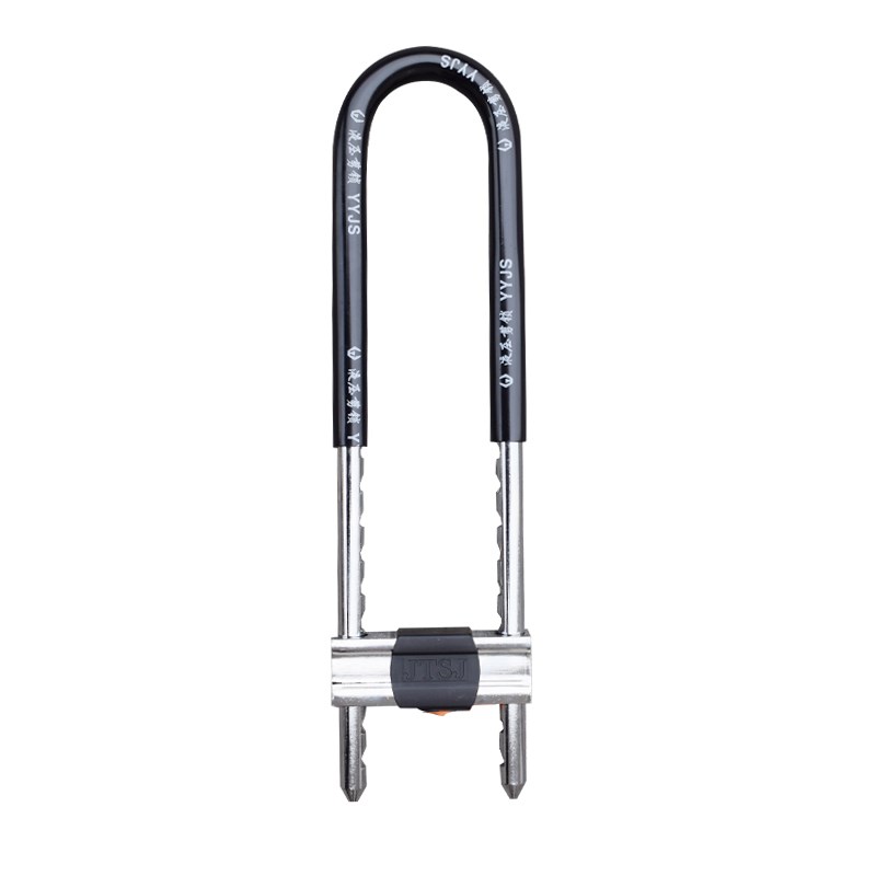 玻璃门锁商铺门锁双门U型锁门插锁防盗锁具双开加长U形锁摩托车锁