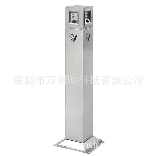 户外不锈钢灭烟柱落地立柱式烟灰柱公园广场超市烟头收集器