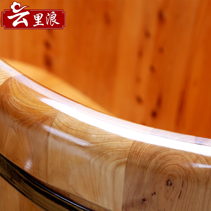 云里浪泡澡木桶浴桶成人双边加厚保温柏实木质浴缸洗澡木桶木盆
