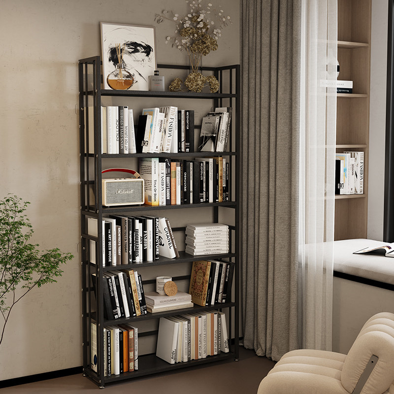 书架置物架落地客厅家用铁艺收纳架展示架多层架子分层架简易书柜,住宅家具,书架,淘宝优惠券,粉丝福利购,淘宝优惠卷
