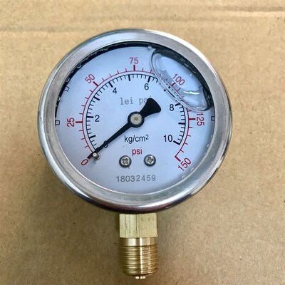 压力表 lei pai 耐震压力表 0-10bar  0-150psi NZ-616814 YN-60